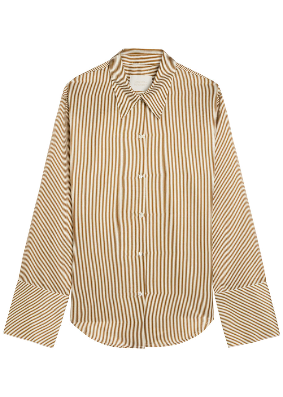 Citizens OF Humanity Camilia Striped Cotton and Silk-blend Shirt – No Colour Citizens OF Humanity Camilia Striped Cotton and Silk-blend Shirt – No Colour