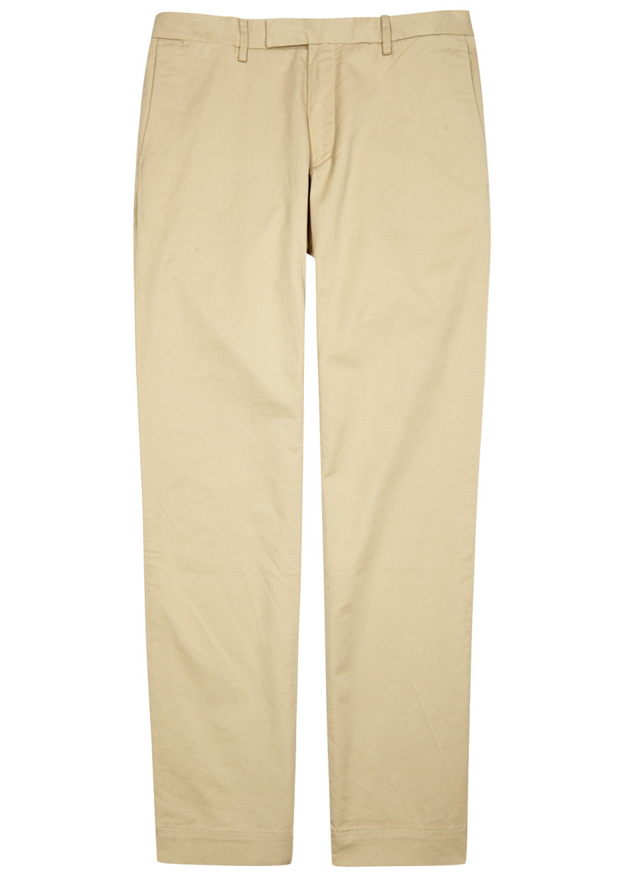 Polo Ralph Lauren Taupe Slim-leg Stretch Cotton Chinos, Chinos, Beige – W