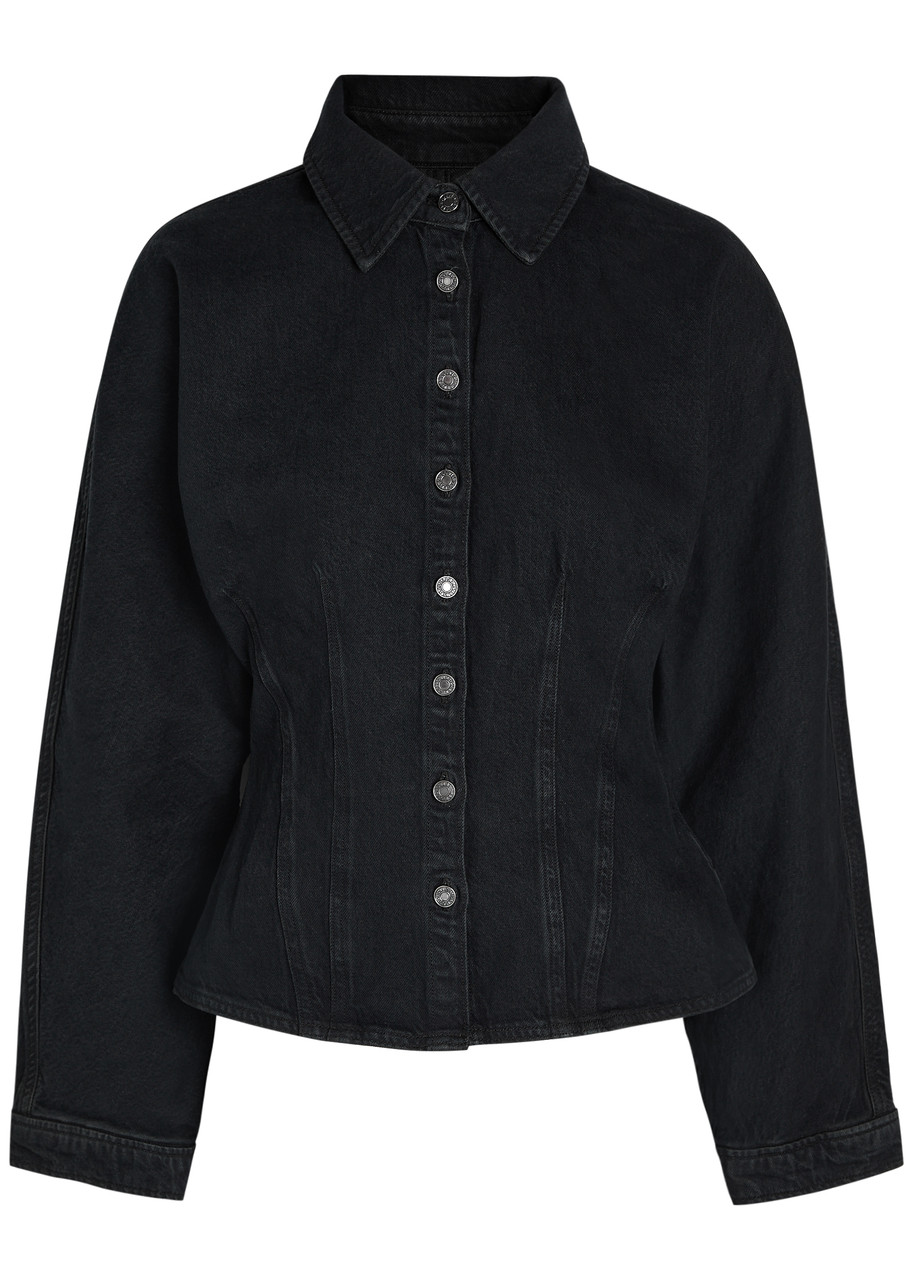 Agolde Devon Denim Shirt – Dark Blue – L L