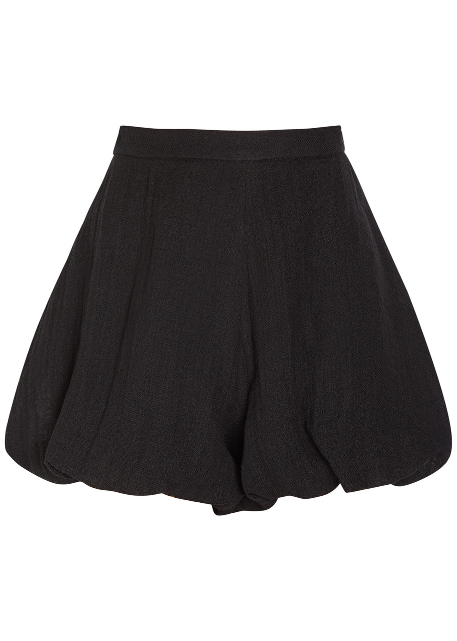 Lisa Marie Fernandez Textured Linen-blend Shorts – Black – L L Lisa Marie Fernandez Textured Linen-blend Shorts – Black – L L