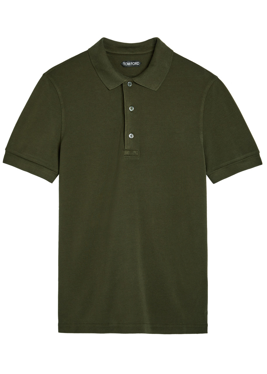 Tom Ford Logo-embroidered Piqu Polo Shirt – Green – IT M