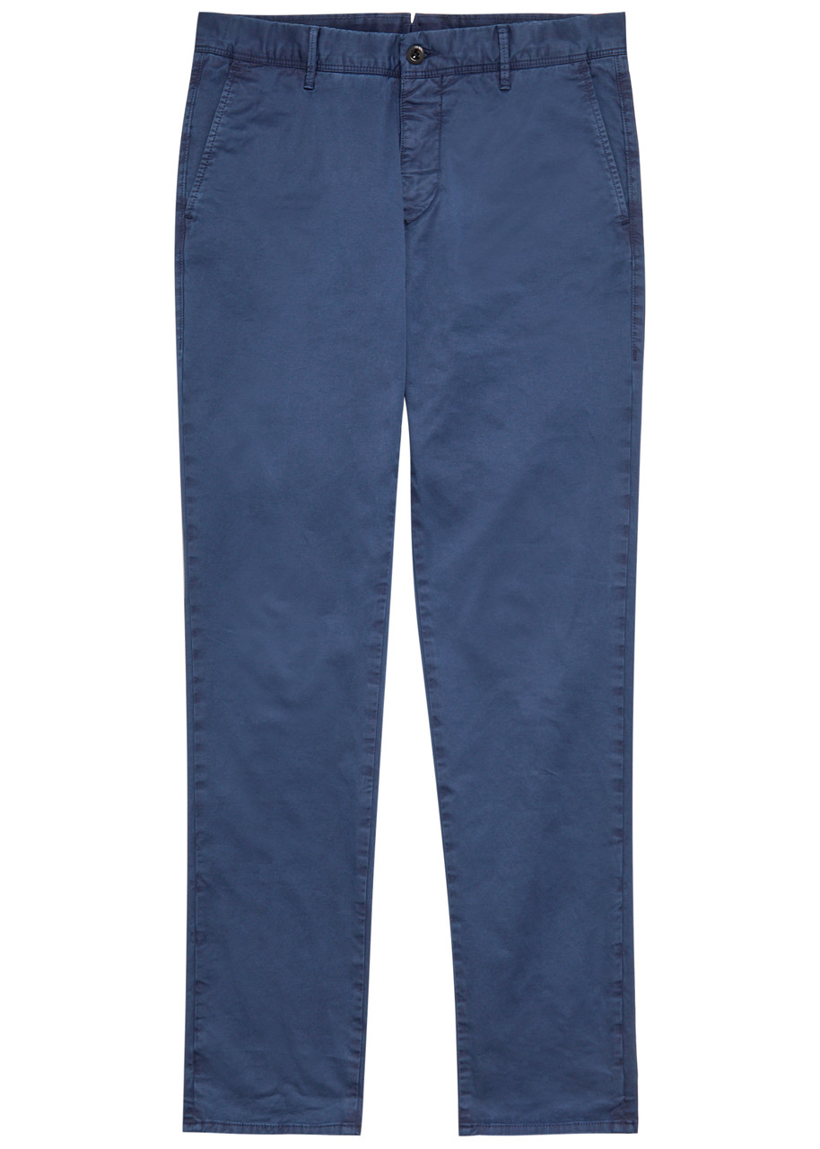 Slowear Slim-leg Stretch-cotton Trousers – Navy – W W M Slowear Slim-leg Stretch-cotton Trousers – Navy – W W M