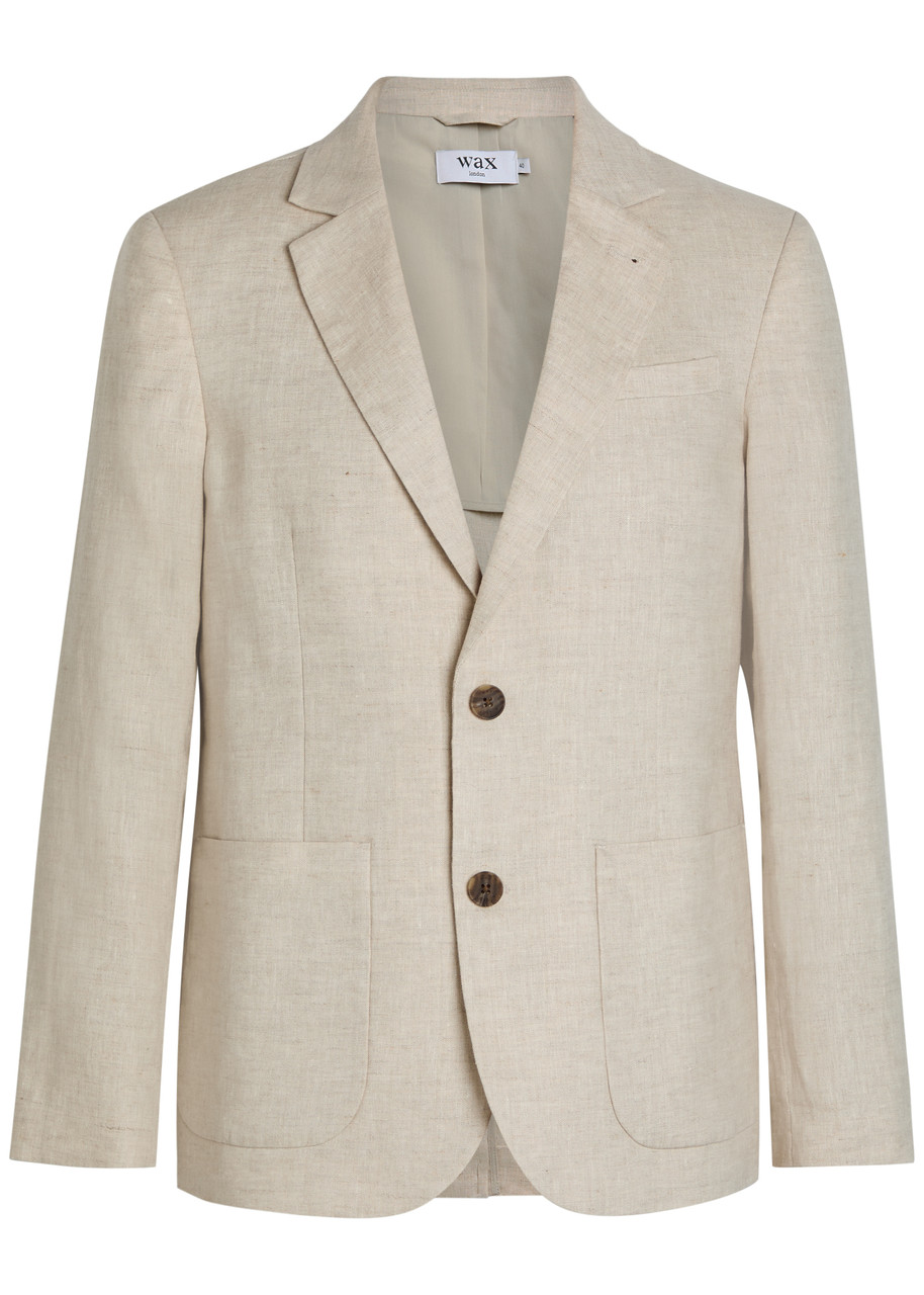Wax London Fintry Linen Blazer – Beige – IT Wax London Fintry Linen Blazer – Beige – IT