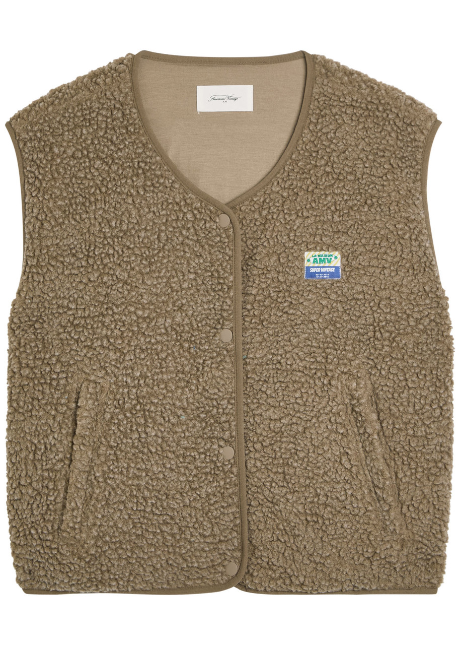 American Vintage Hoktown Fleece Vest – Light Brown – ML L American Vintage Hoktown Fleece Vest – Light Brown – ML L