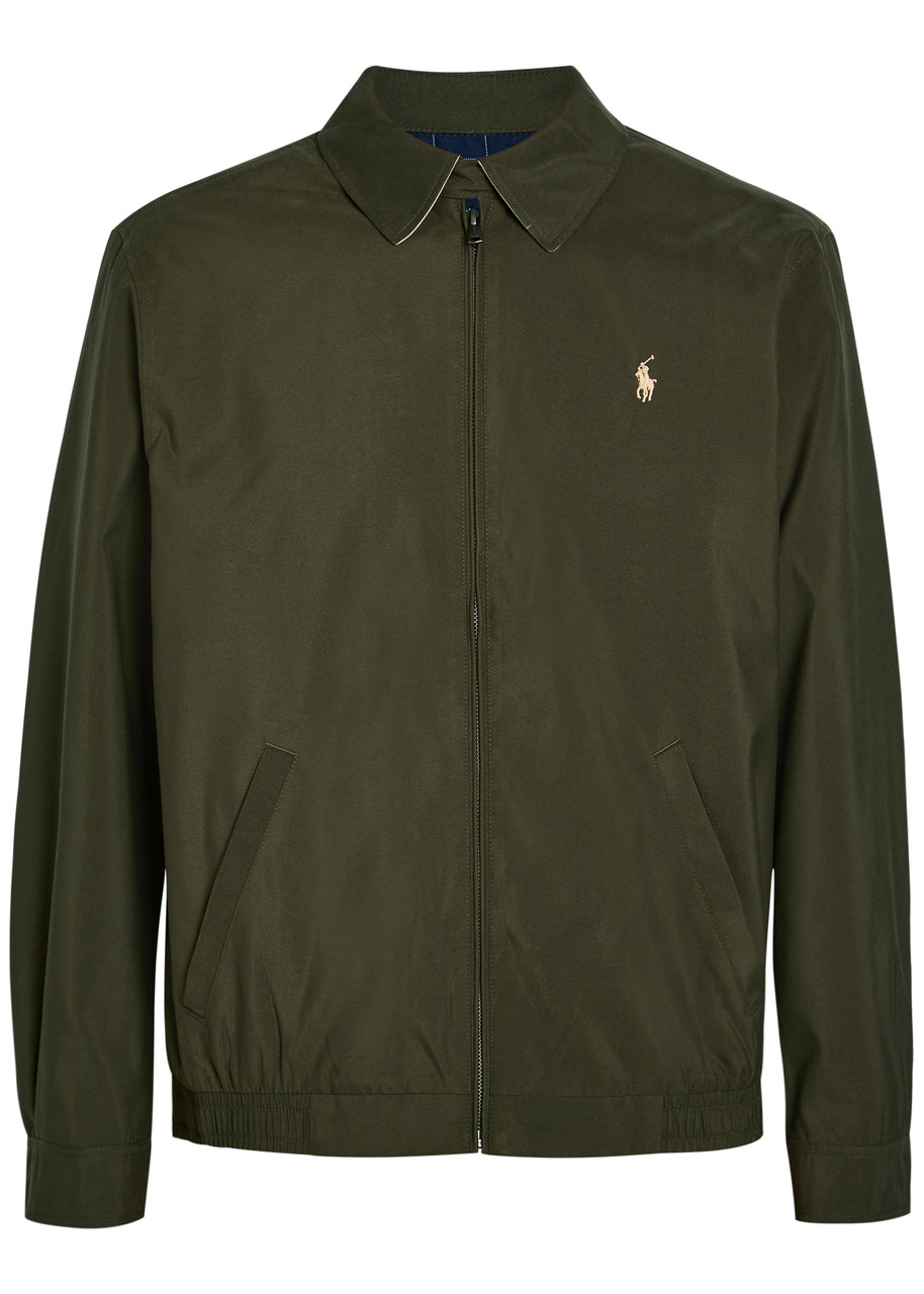 Polo Ralph Lauren Windbreaker Logo Brushed Poplin Bomber Jacket – Olive Polo Ralph Lauren Windbreaker Logo Brushed Poplin Bomber Jacket – Olive