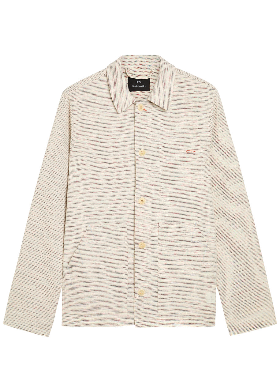 PS Paul Smith Woven Cotton-blend Overshirt – Ecru