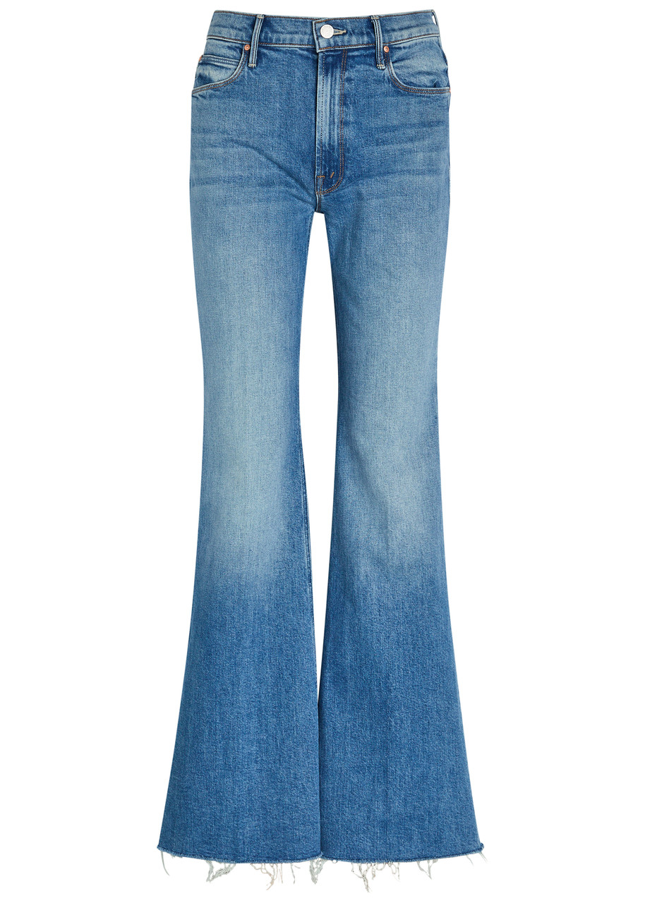 Mother The Doozy Fray Flared-leg Stretch-denim Jeans – Blue – W M