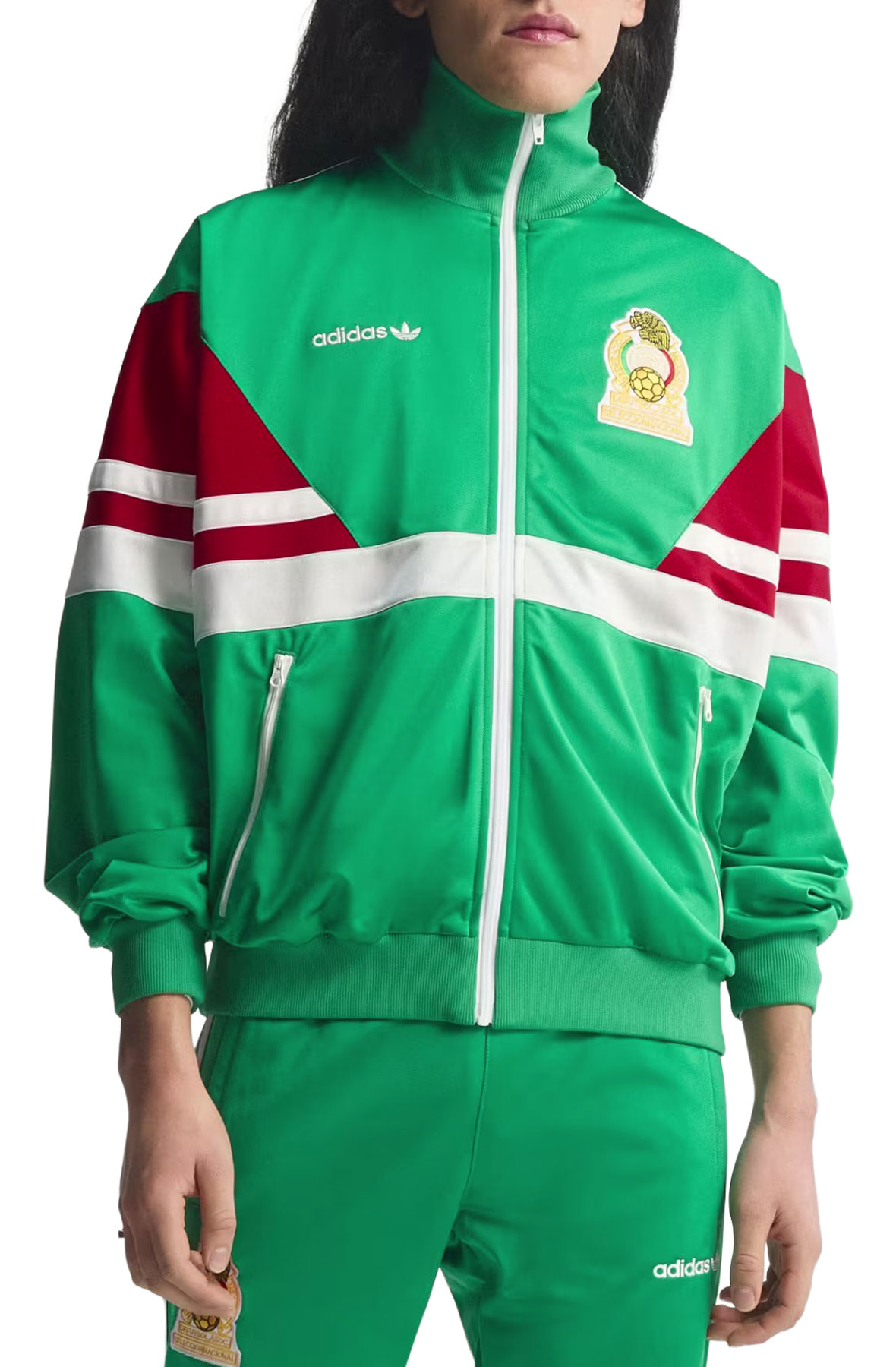 Men Mexico Track Jacket GreenRed Jackets M GreenRed Men Mexico Track Jacket GreenRed Jackets M GreenRed