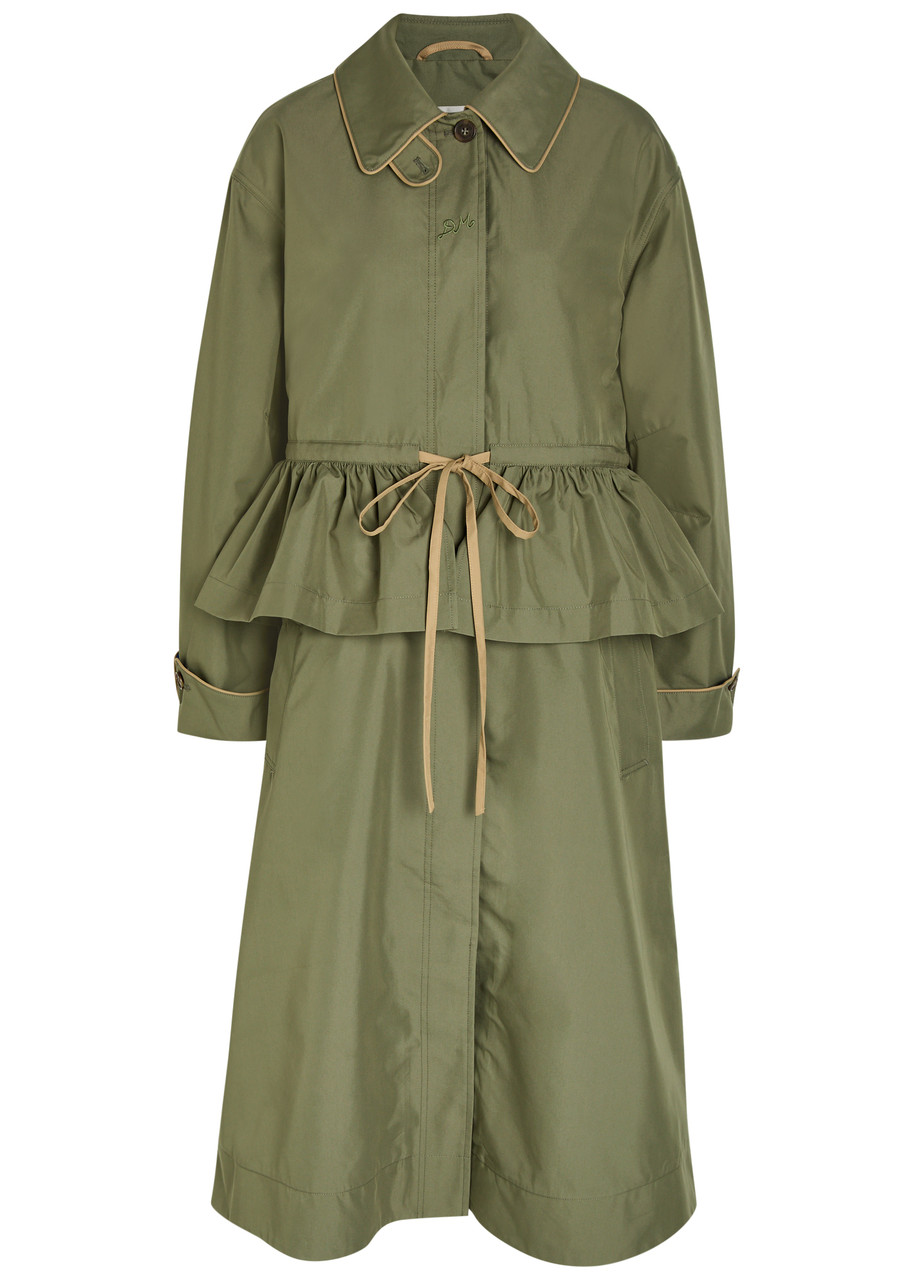 Damson Madder Myrtle Multi-way Cotton-blend Trench Coat – Green – M Damson Madder Myrtle Multi-way Cotton-blend Trench Coat – Green – M
