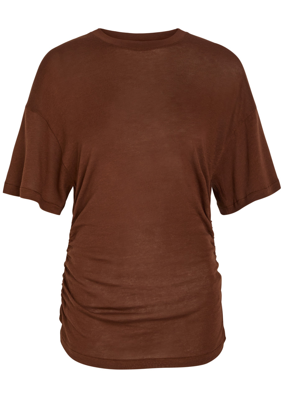 Akyn Ruched Fine-knit shirt – Brown Akyn Ruched Fine-knit shirt – Brown