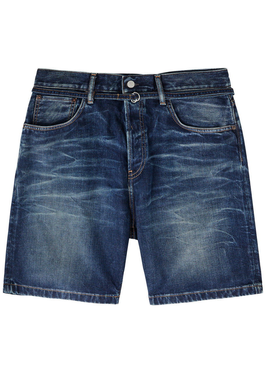 Acne Studios Roland Belted Denim Shorts – Blue – W Acne Studios Roland Belted Denim Shorts – Blue – W