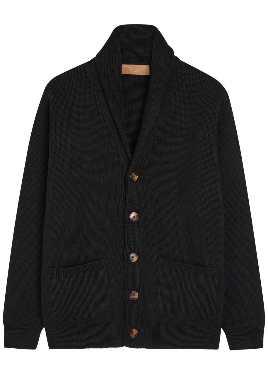 Now You Live Carlton Cotton Cardigan – Black Now You Live Carlton Cotton Cardigan – Black