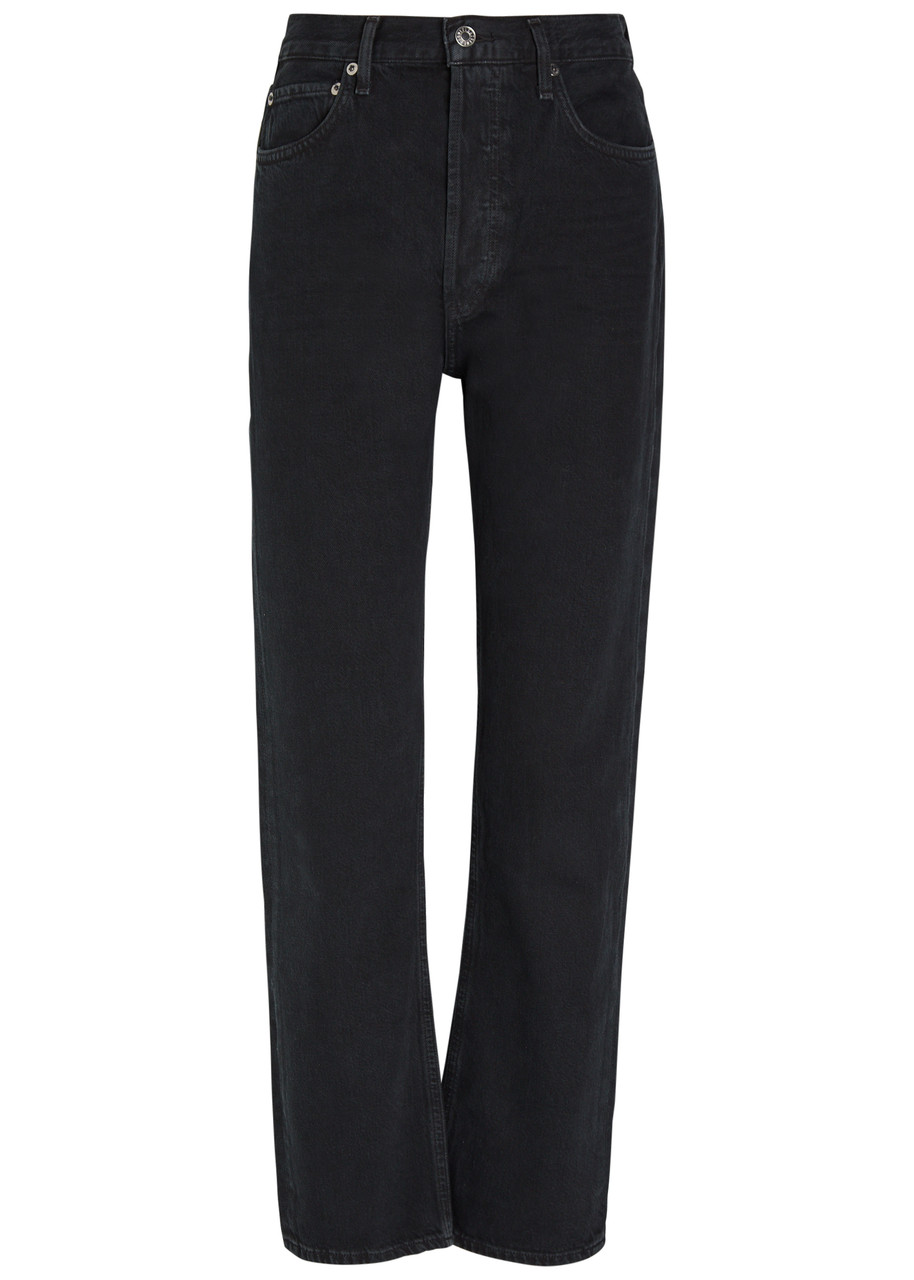 Agolde s P Waist Straight-leg Denim Jeans – Black – W M Agolde s P Waist Straight-leg Denim Jeans – Black – W M
