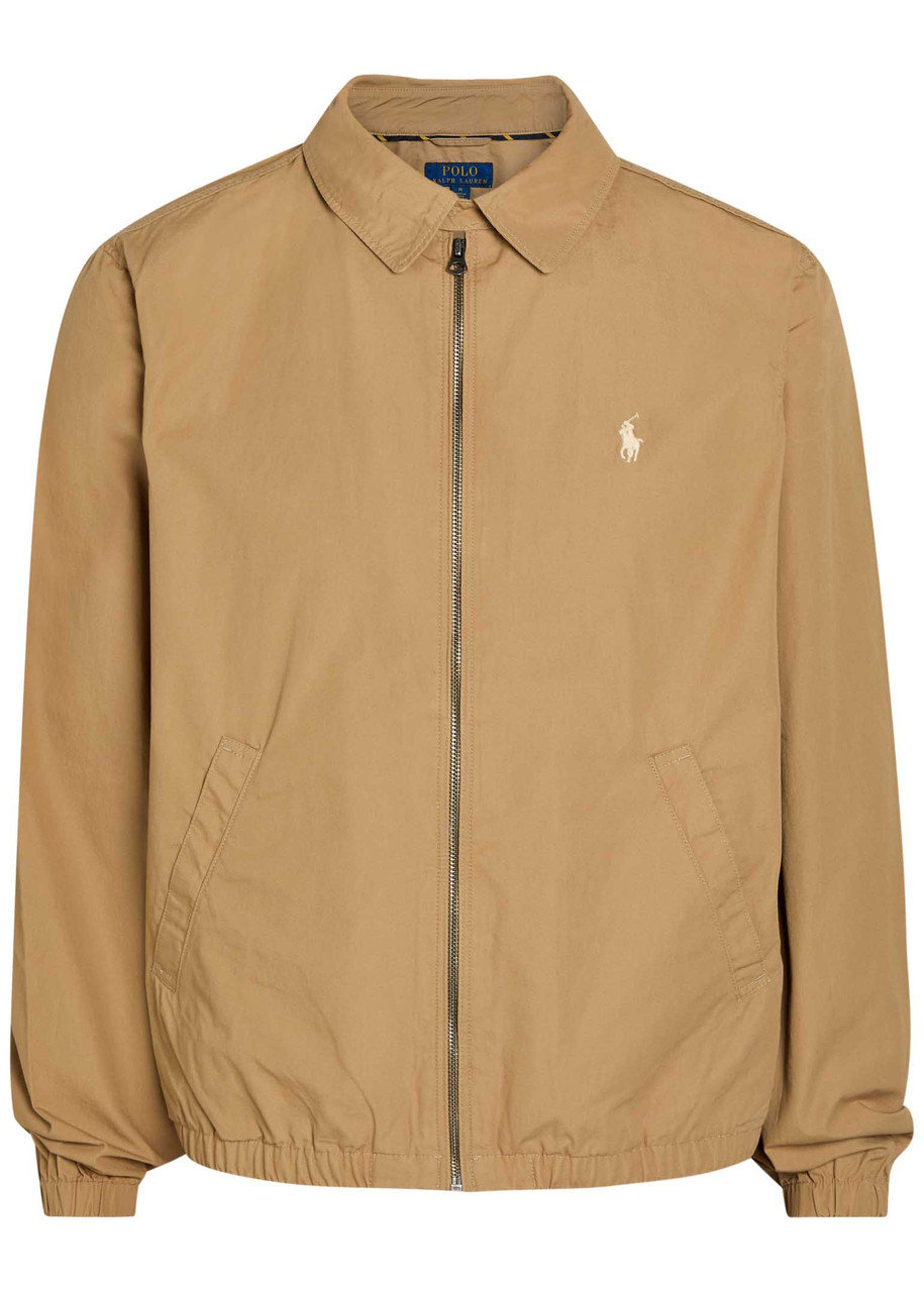 Polo Ralph Lauren Logo-embroidered Cotton-poplin Jacket – Tan