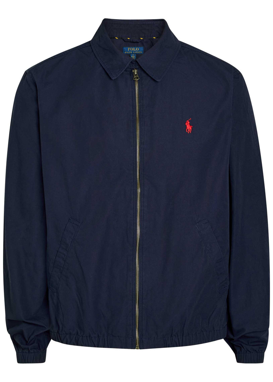 Polo Ralph Lauren Logo-embroidered Cotton-poplin Jacket – Navy