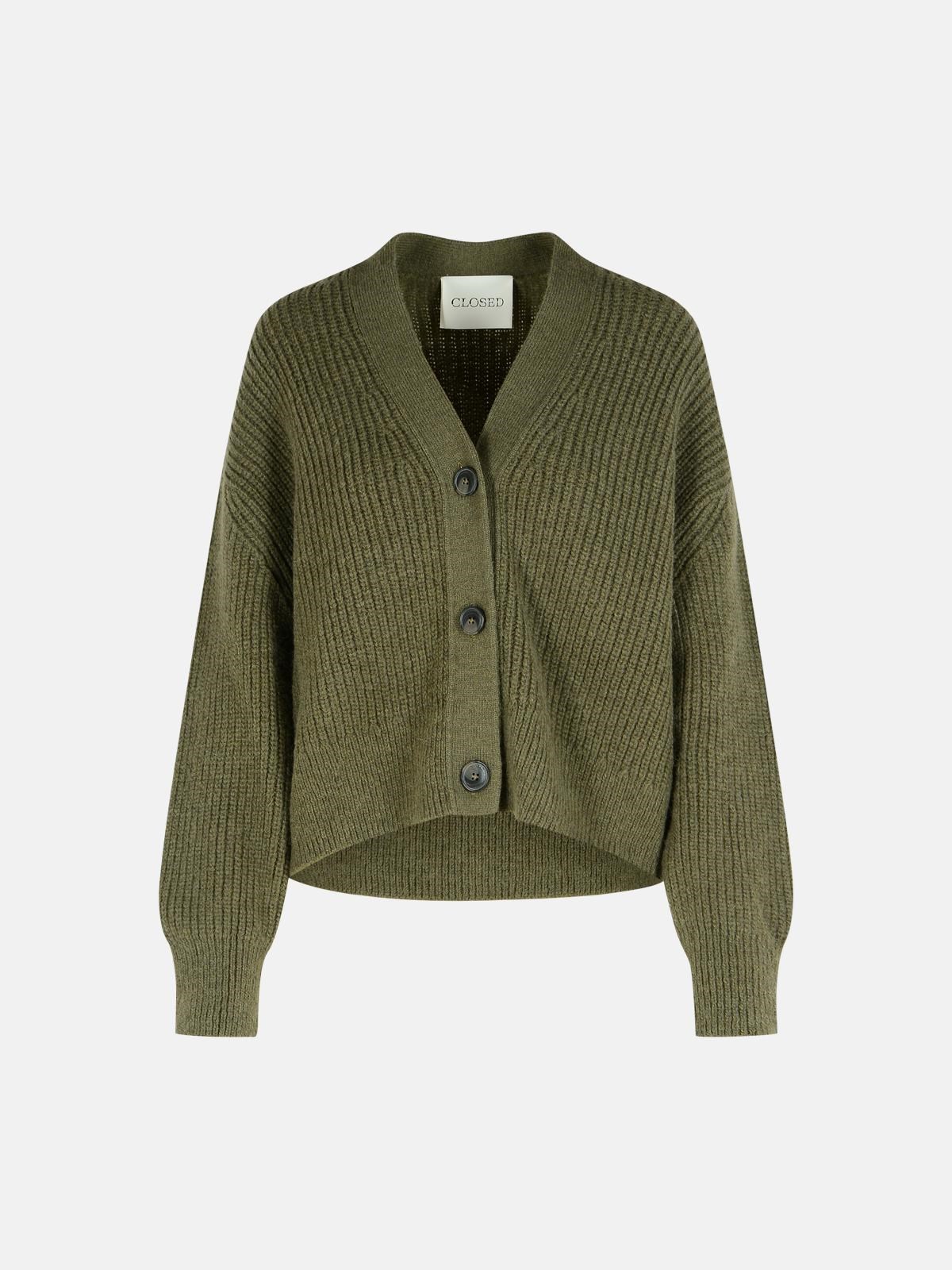CLOSED Green Alpaca Blend Cardigan CLOSED Green Alpaca Blend Cardigan
