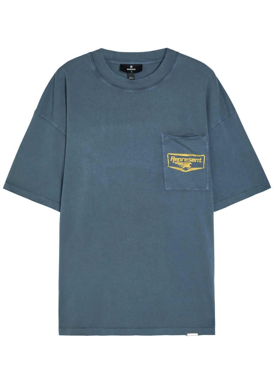 Represent Nothing Faster Printed Cotton shirt – Indigo Represent Nothing Faster Printed Cotton shirt – Indigo