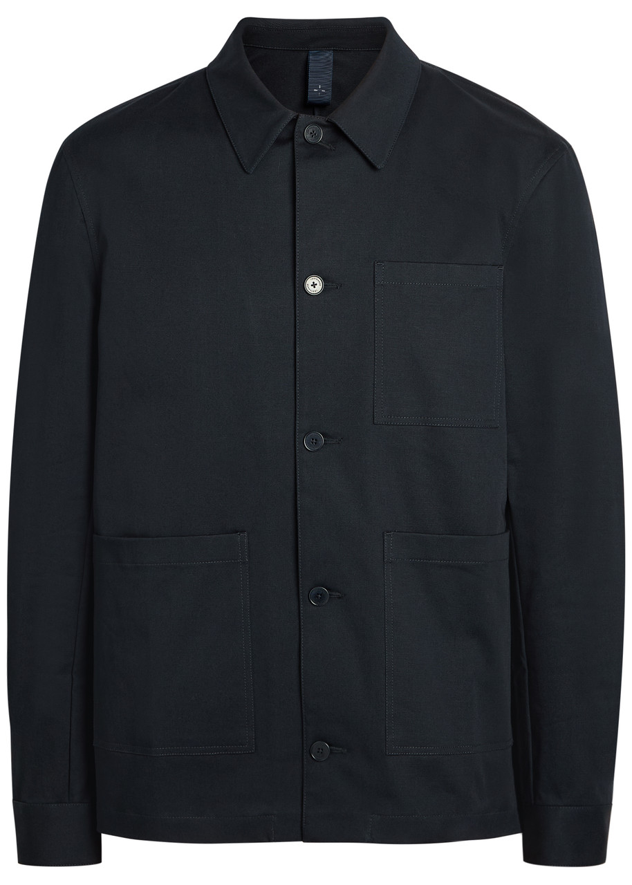 Lestrange Coach Patch Pocket Stretch-cotton Overshirt – Navy Lestrange Coach Patch Pocket Stretch-cotton Overshirt – Navy