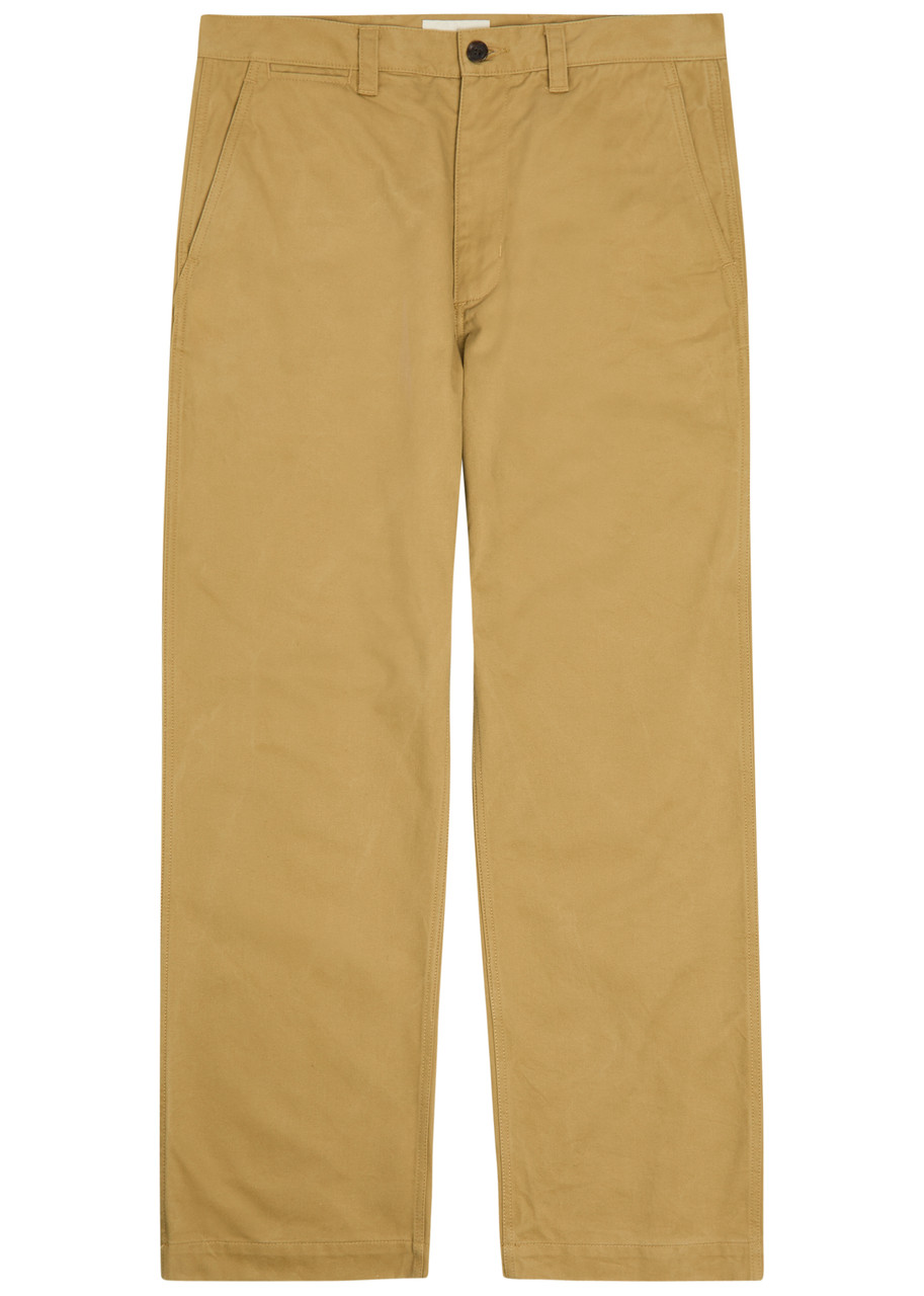 Vowels Straight-leg Cotton Trousers – Khaki – W