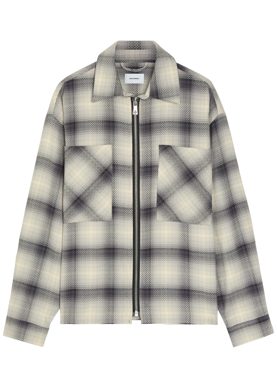 Askyurself Raw Summer Plaid Flannel Overshirt – Black Askyurself Raw Summer Plaid Flannel Overshirt – Black