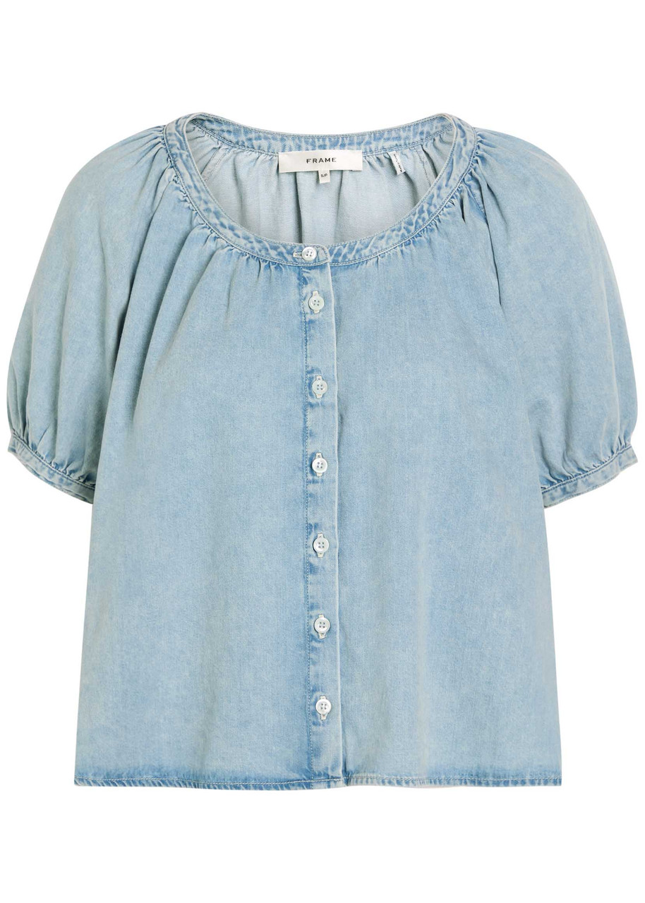 Frame The Resort Denim Shirt – Light Blue – L L