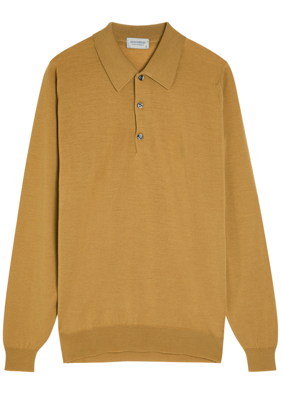 John Smedley Caverhill Merino Wool Polo Shirt – Yellow John Smedley Caverhill Merino Wool Polo Shirt – Yellow