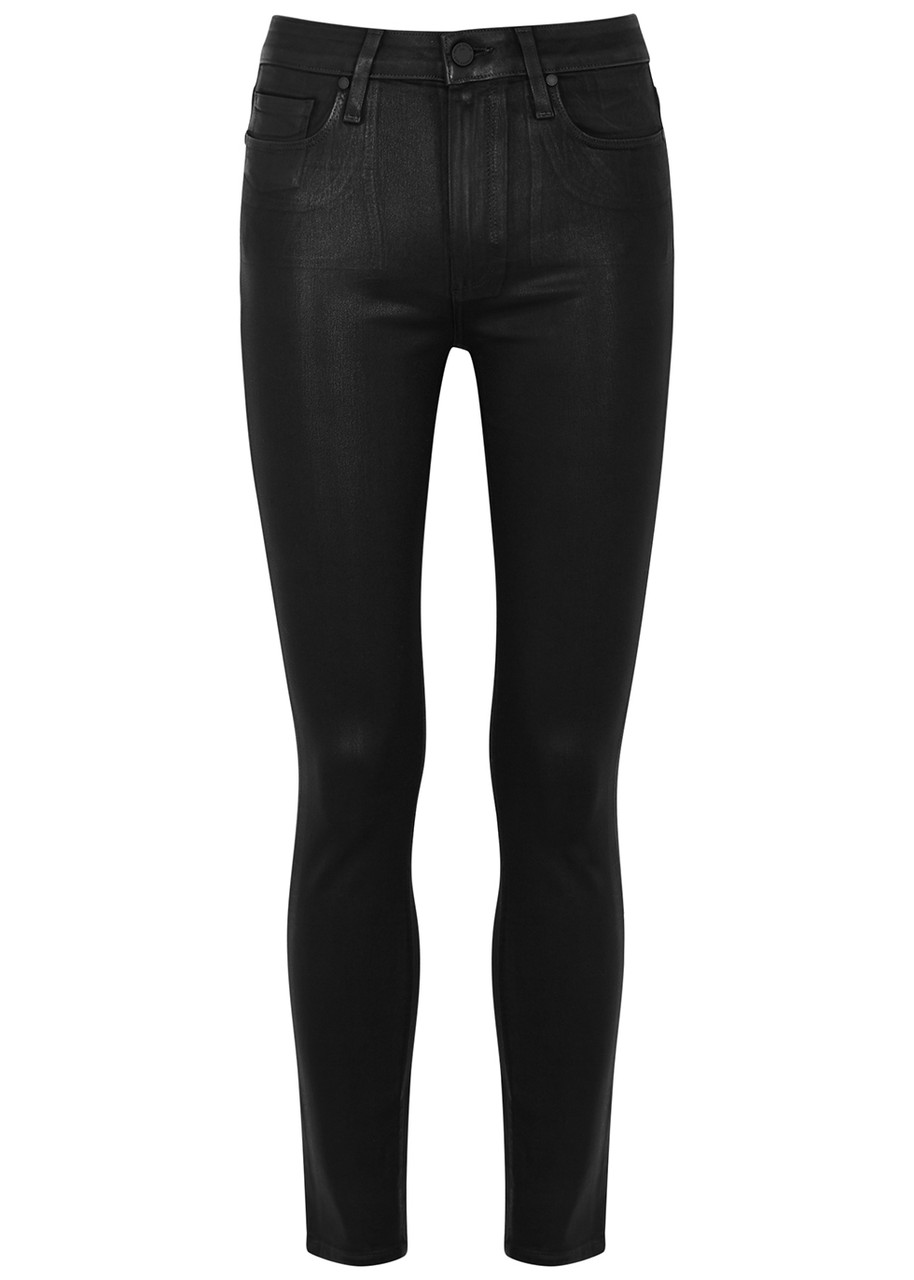 Paige Hoxton Ankle Black Coated Skinny Jeans – W Paige Hoxton Ankle Black Coated Skinny Jeans – W