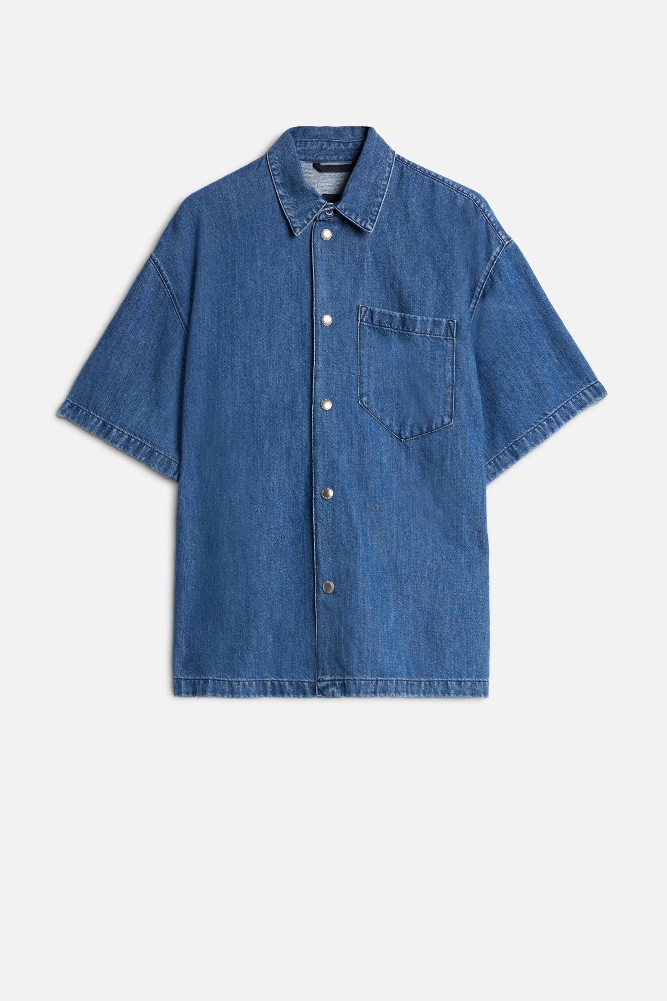 SHORT SLEEVE DENIM OVERSHIRT