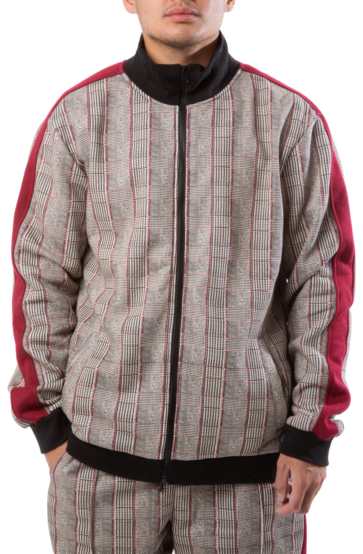 Xander Plaid Track Jacket Xander Plaid Track Jacket