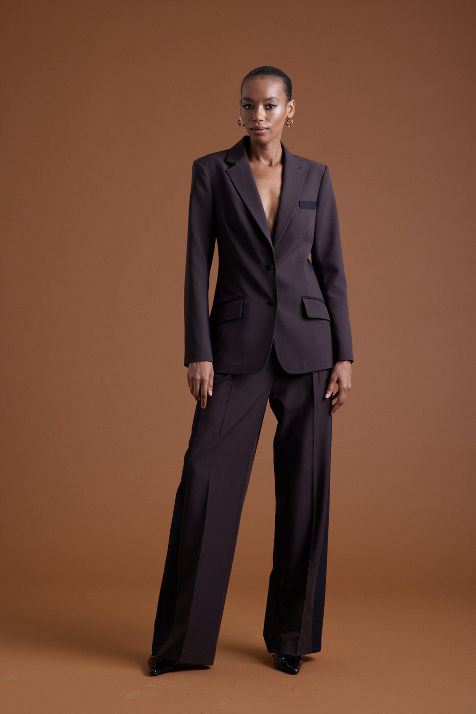 Madisen Fitted Contrast Blazer Madisen Fitted Contrast Blazer