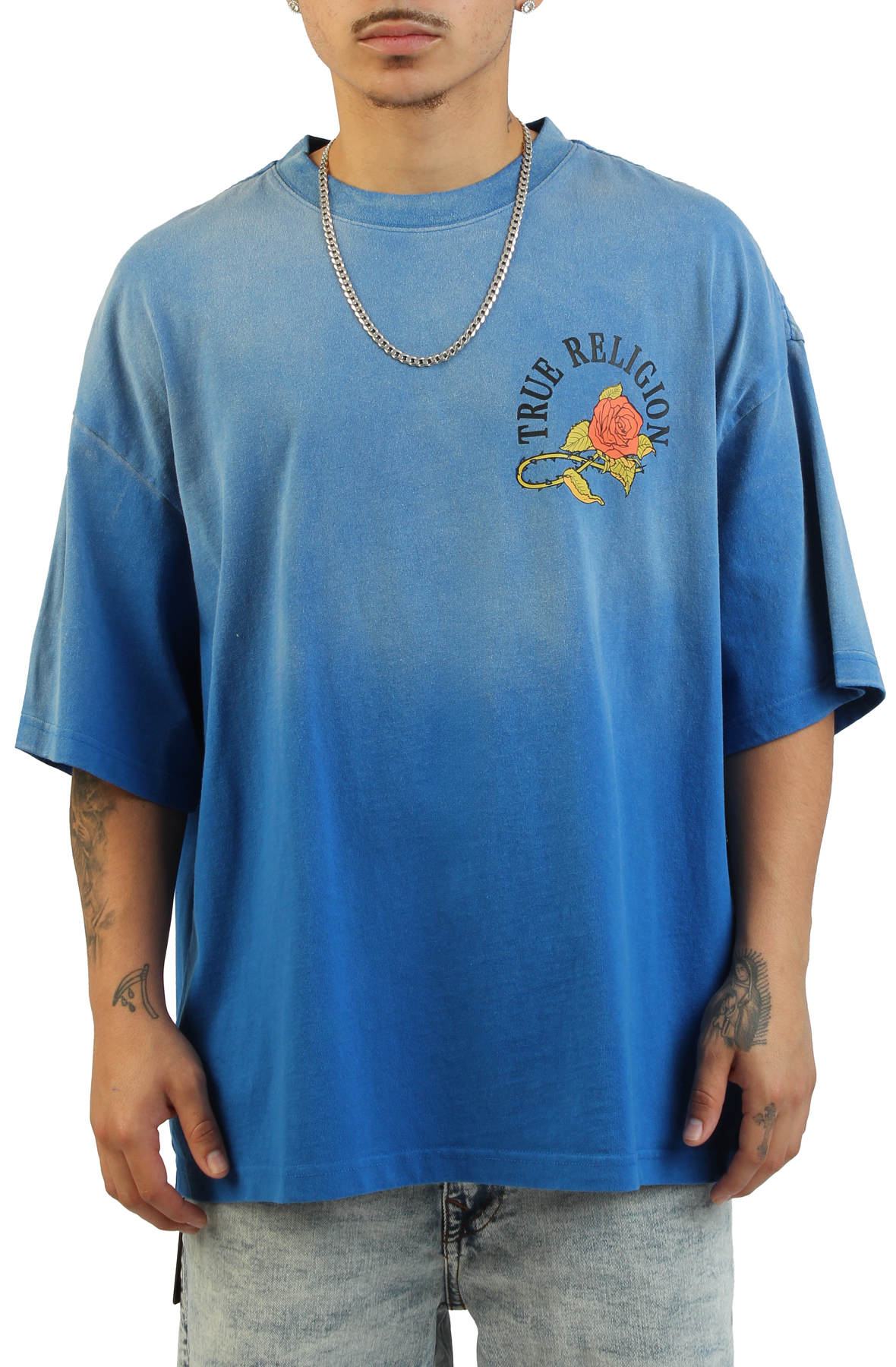 Men Floral Snake Heavyweight Oversized Shirt Lapis Blue shirts L Lapis Blue Men Floral Snake Heavyweight Oversized Shirt Lapis Blue shirts L Lapis Blue