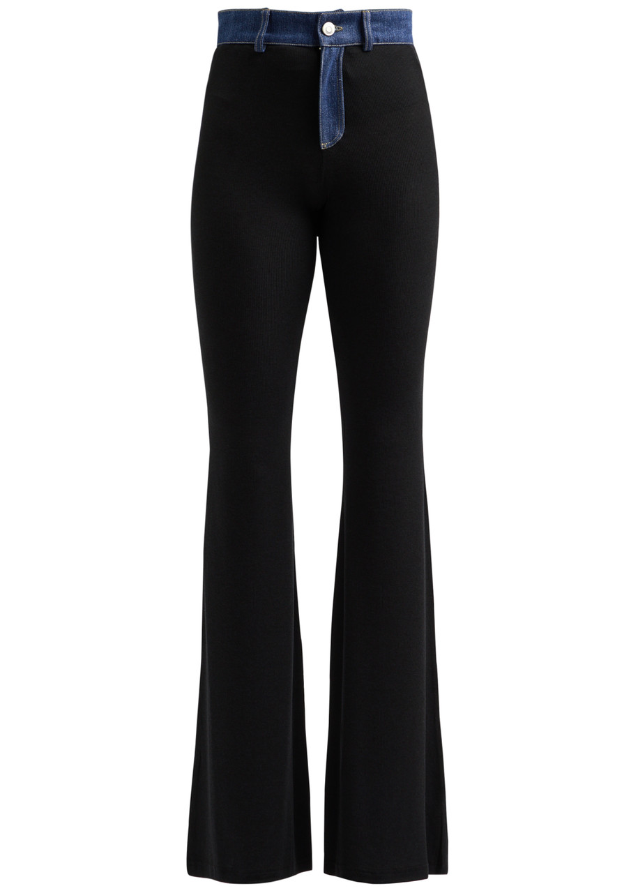 Coperni Denim and Stretch-jersey Trousers – Black Coperni Denim and Stretch-jersey Trousers – Black