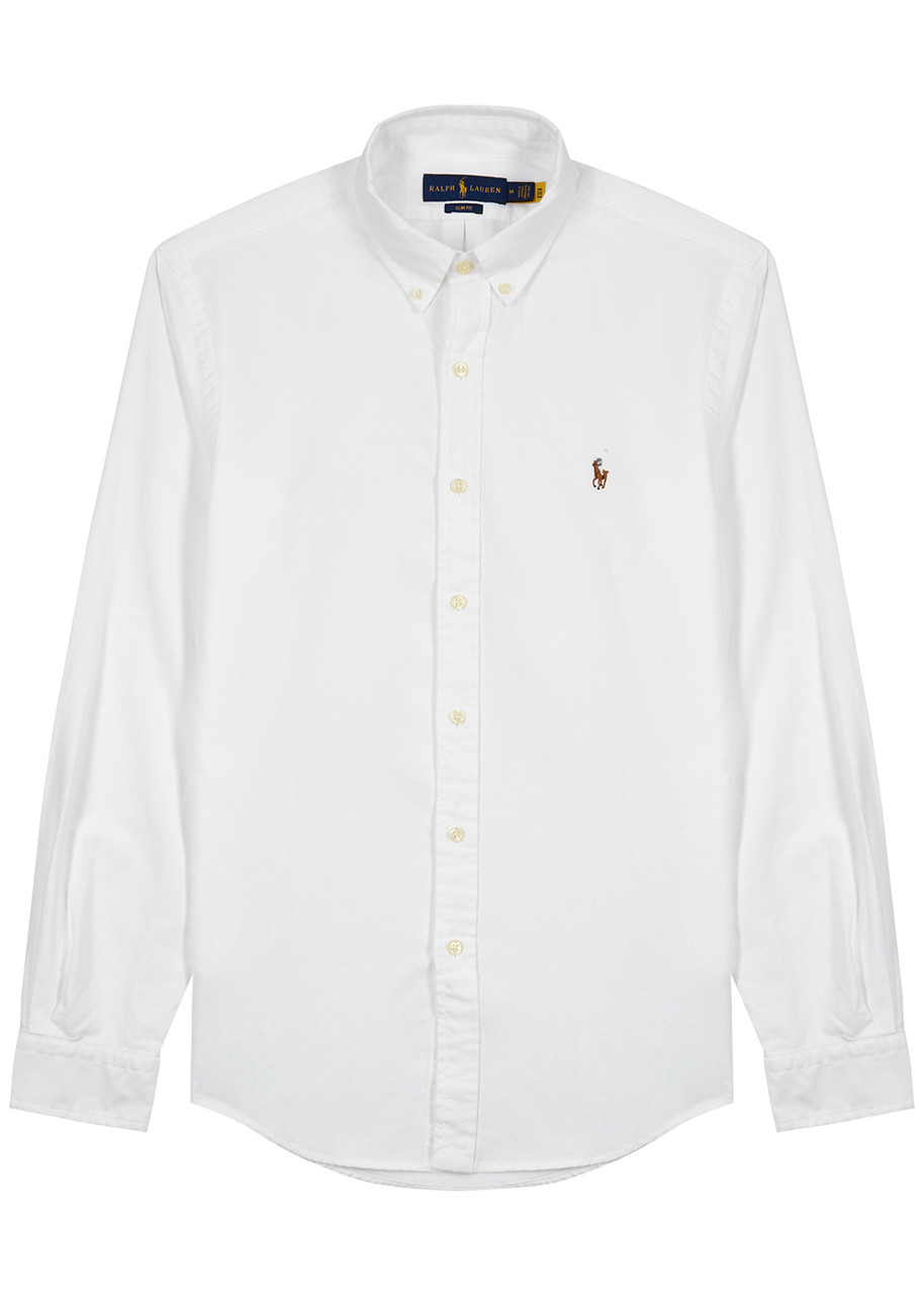 Polo Ralph Lauren Piqu Cotton Oxford Shirt – White Polo Ralph Lauren Piqu Cotton Oxford Shirt – White