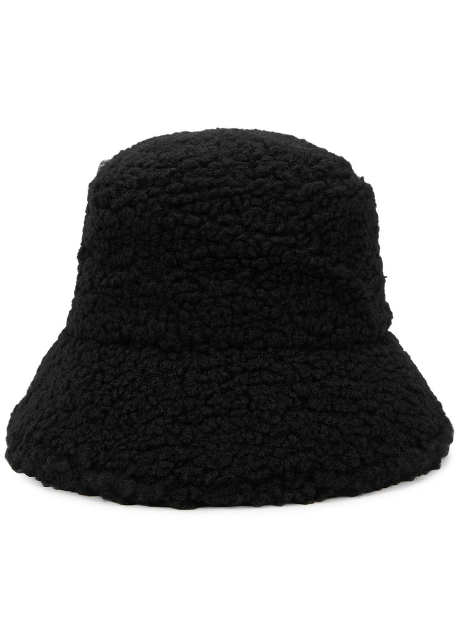 Lack OF Color Teddy Black Fleece Bucket hat