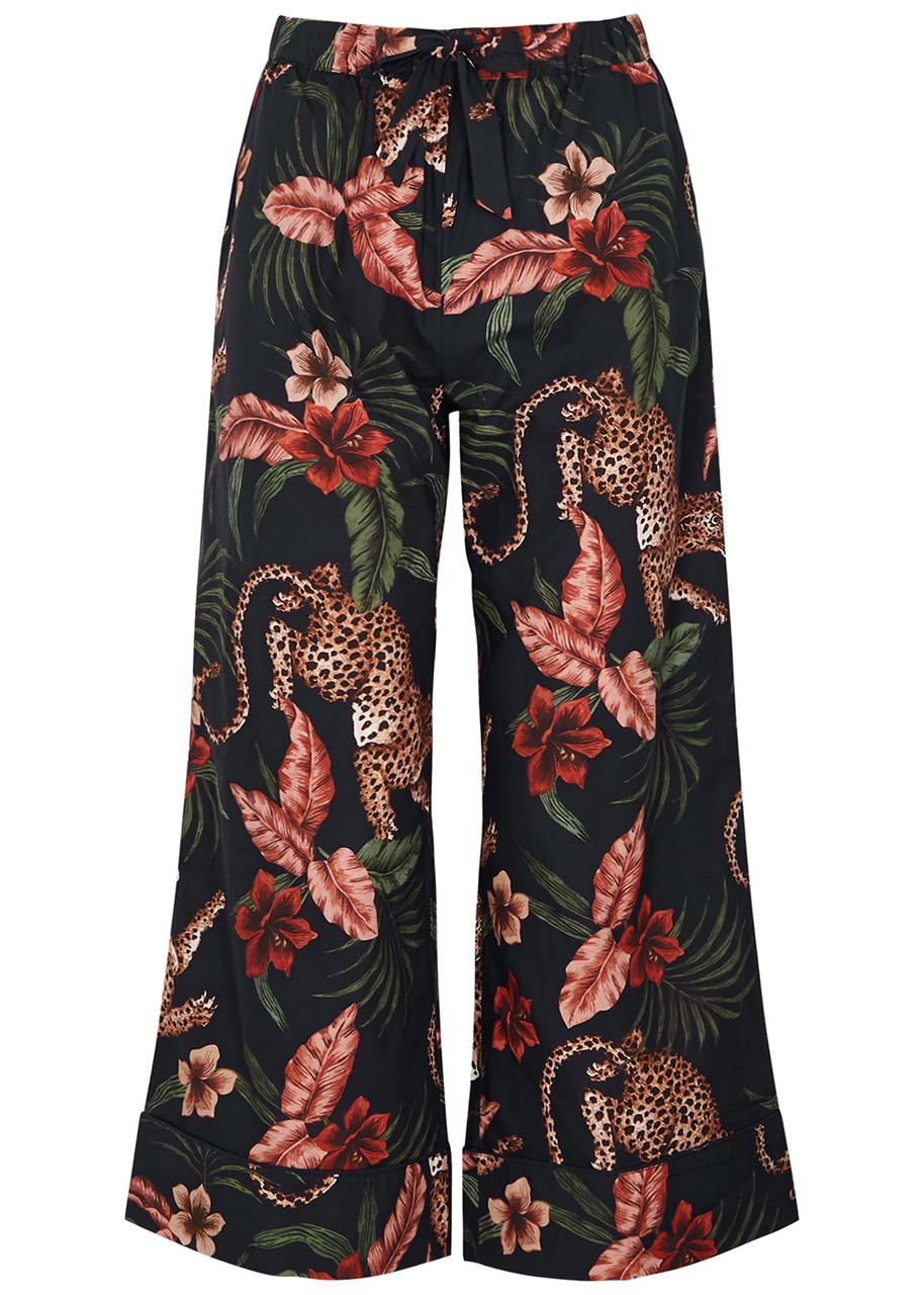 Desmond & Dempsey Soleia Printed Cotton Pyjama Trousers – Navy Desmond & Dempsey Soleia Printed Cotton Pyjama Trousers – Navy