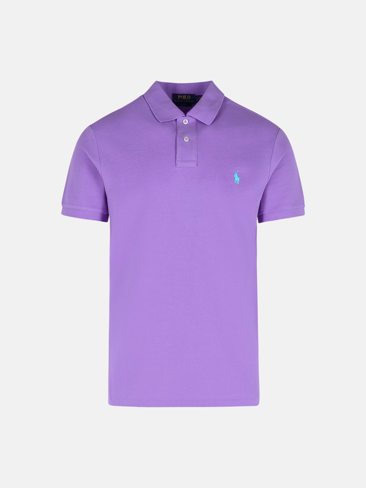 POLO RALPH LAUREN Purple Cotton Polo Shirt POLO RALPH LAUREN Purple Cotton Polo Shirt