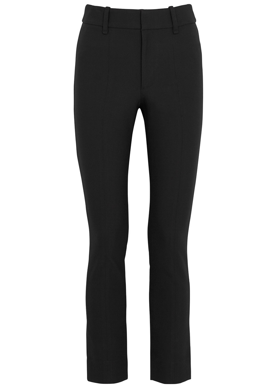 Vince Slim-leg Stretch-cotton Trousers – Black Vince Slim-leg Stretch-cotton Trousers – Black