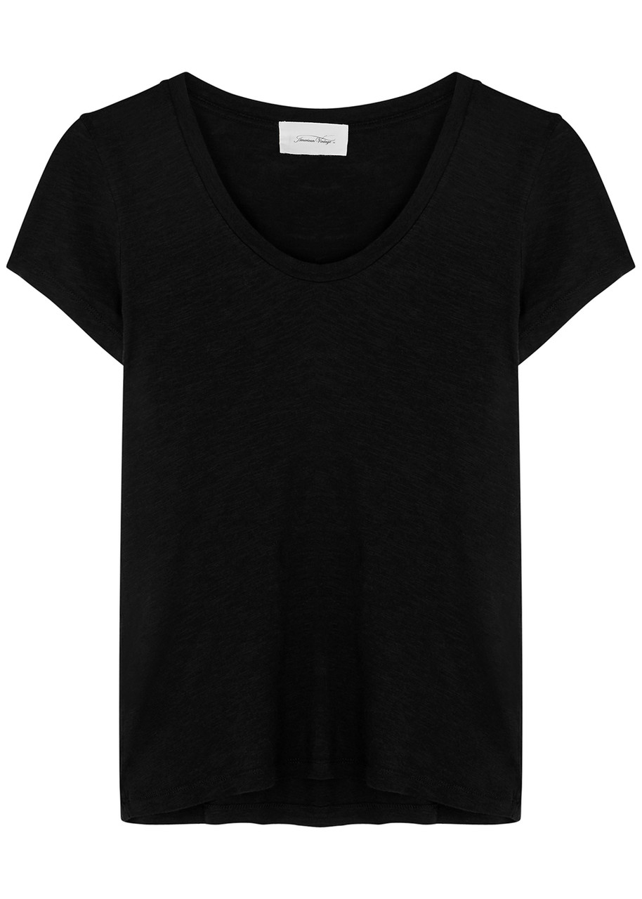 American Vintage Jacksonville Slubbed Cotton-blend shirt – Black
