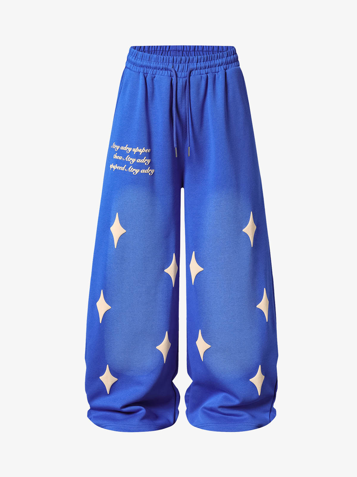 Spray Paint Star Print Distressed Sweatpants Spray Paint Star Print Distressed Sweatpants