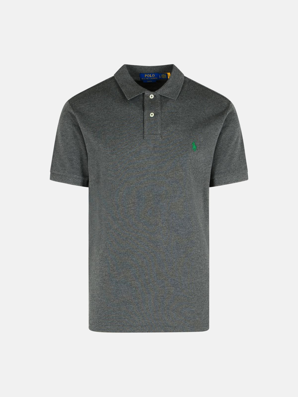 POLO RALPH LAUREN Dark Grey Cotton Polo Shirt POLO RALPH LAUREN Dark Grey Cotton Polo Shirt