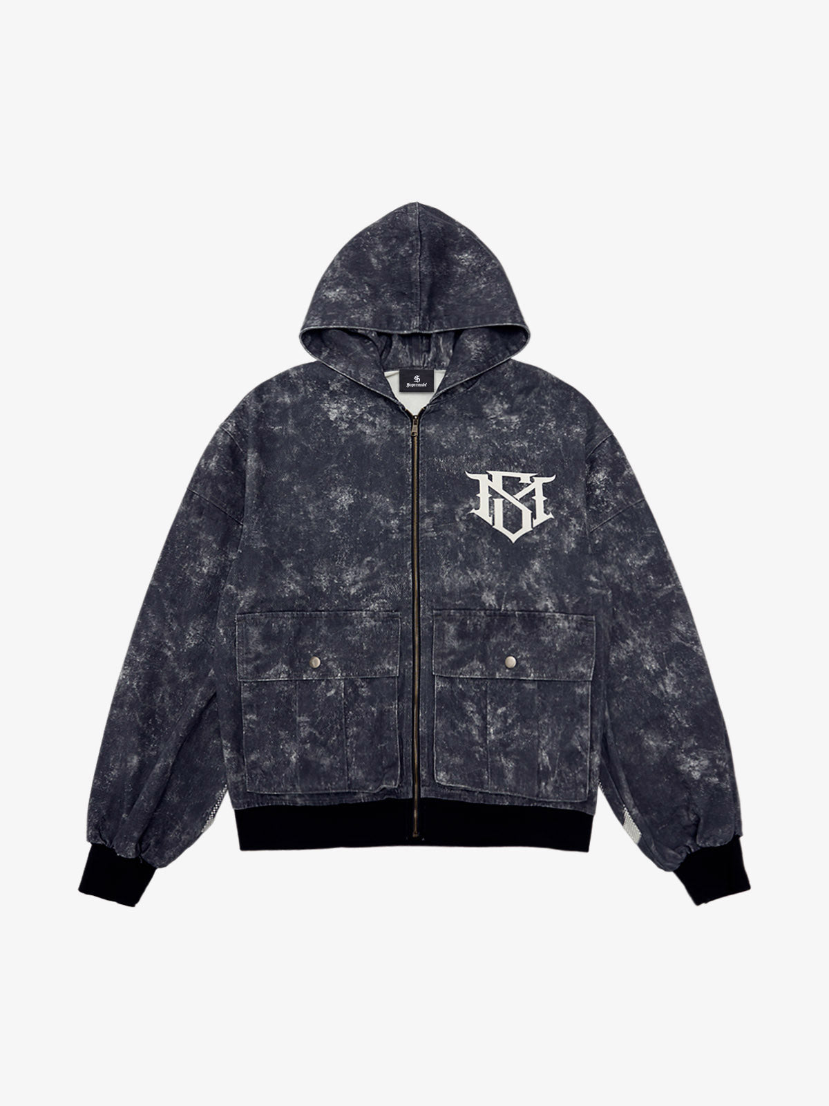 Original Oversized Denim Hoodie And Shorts Set – – Black Hoodie Only Original Oversized Denim Hoodie And Shorts Set – – Black Hoodie Only