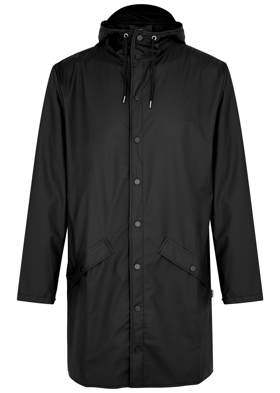 Rains Long Waterproof Raincoat – Black Rains Long Waterproof Raincoat – Black
