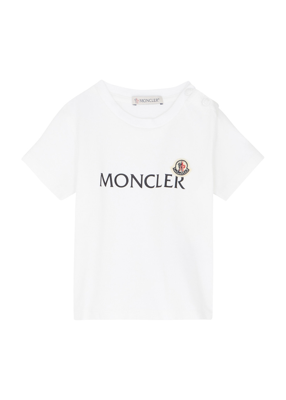 Moncler Kids Logo Stretch-cotton shirt – White – Months Moncler Kids Logo Stretch-cotton shirt – White – Months