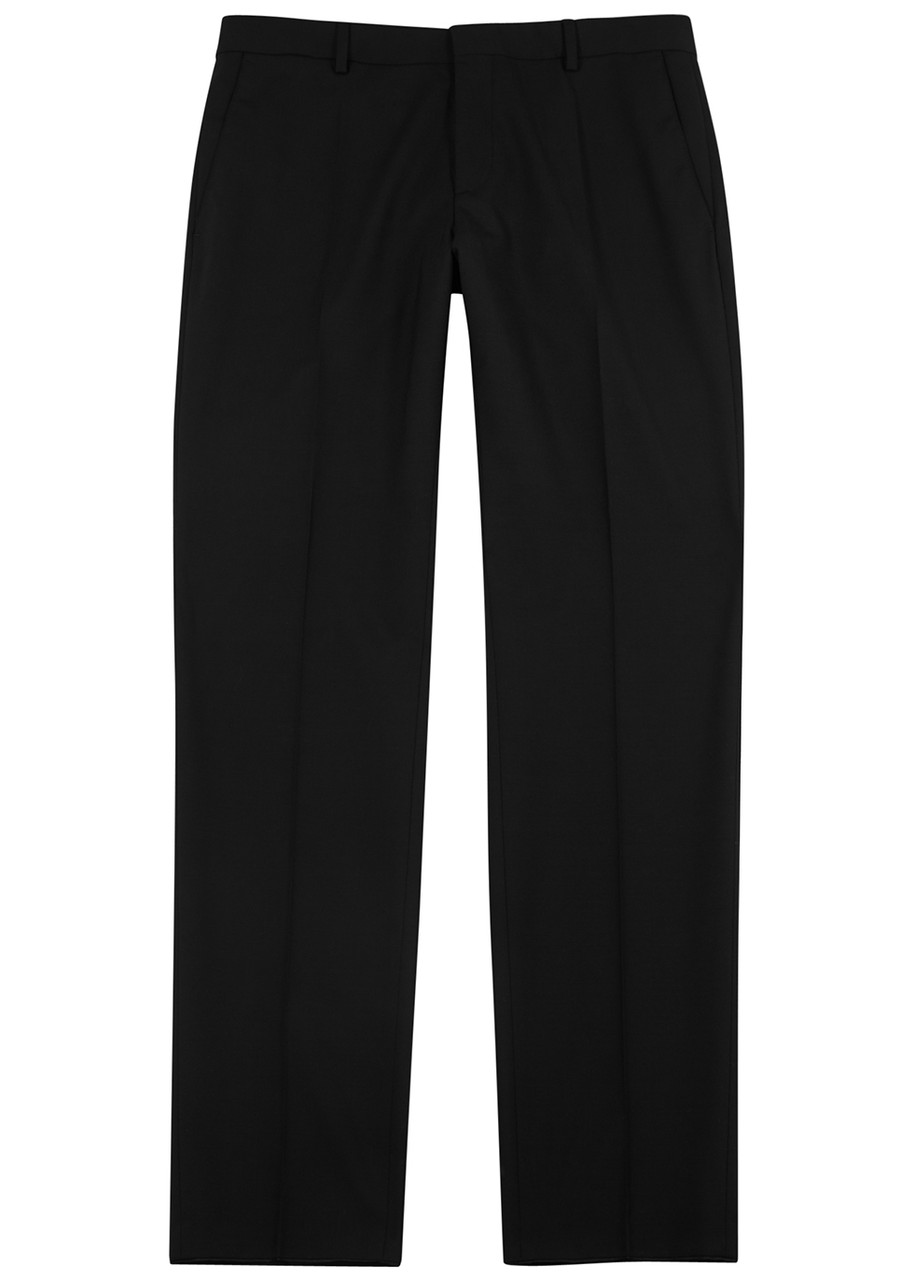 Boss Slim-leg Stretch-wool Trousers – Black Boss Slim-leg Stretch-wool Trousers – Black