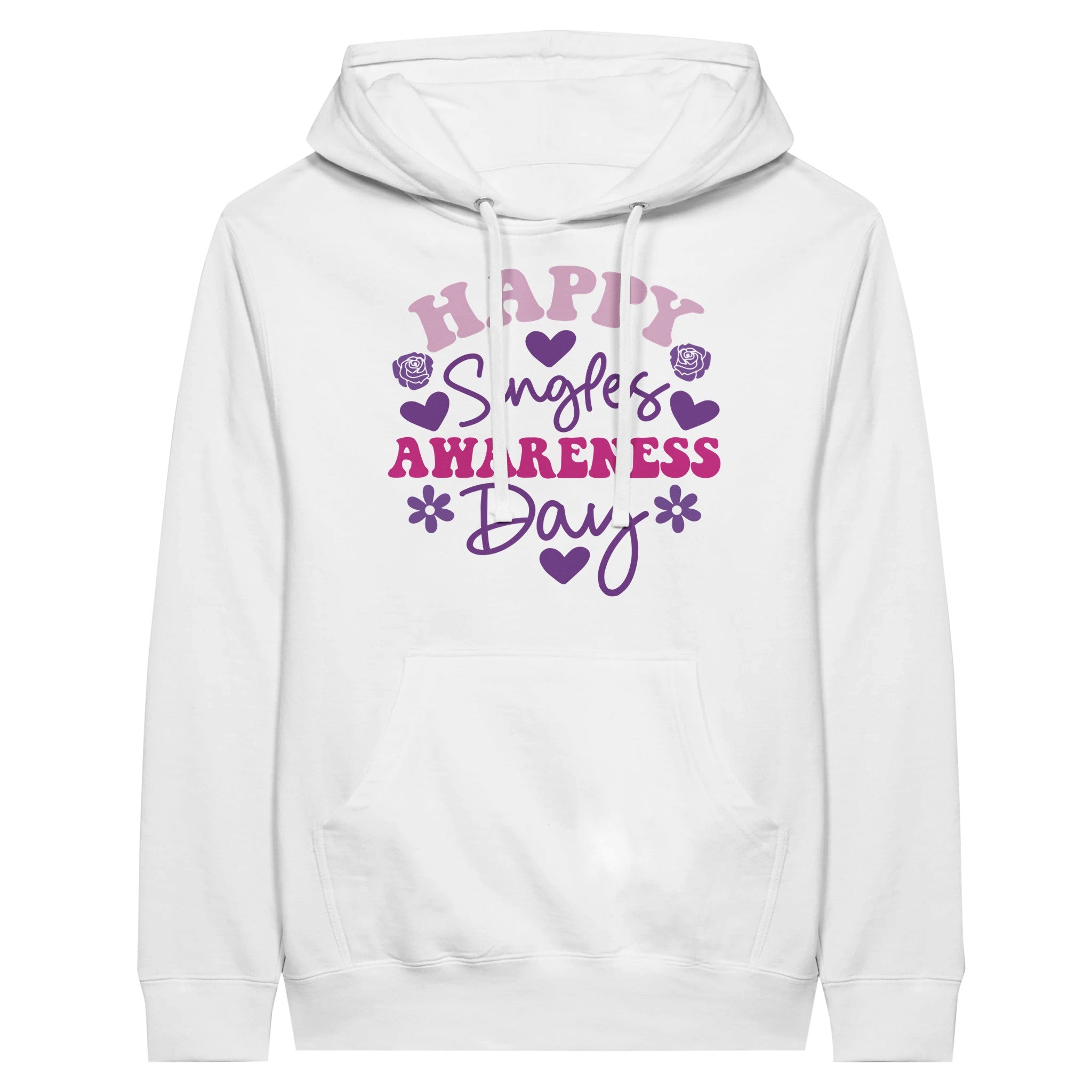 Celebrate Singles Awareness Day with Colorful Hearts Hoodie Celebrate Singles Awareness Day with Colorful Hearts Hoodie