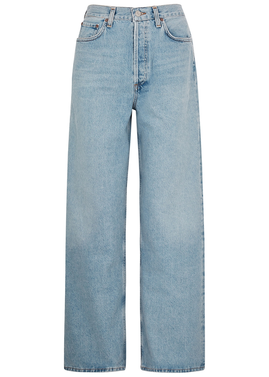 Agolde Low Slung Baggy Blue Wide-leg Jeans – W Agolde Low Slung Baggy Blue Wide-leg Jeans – W