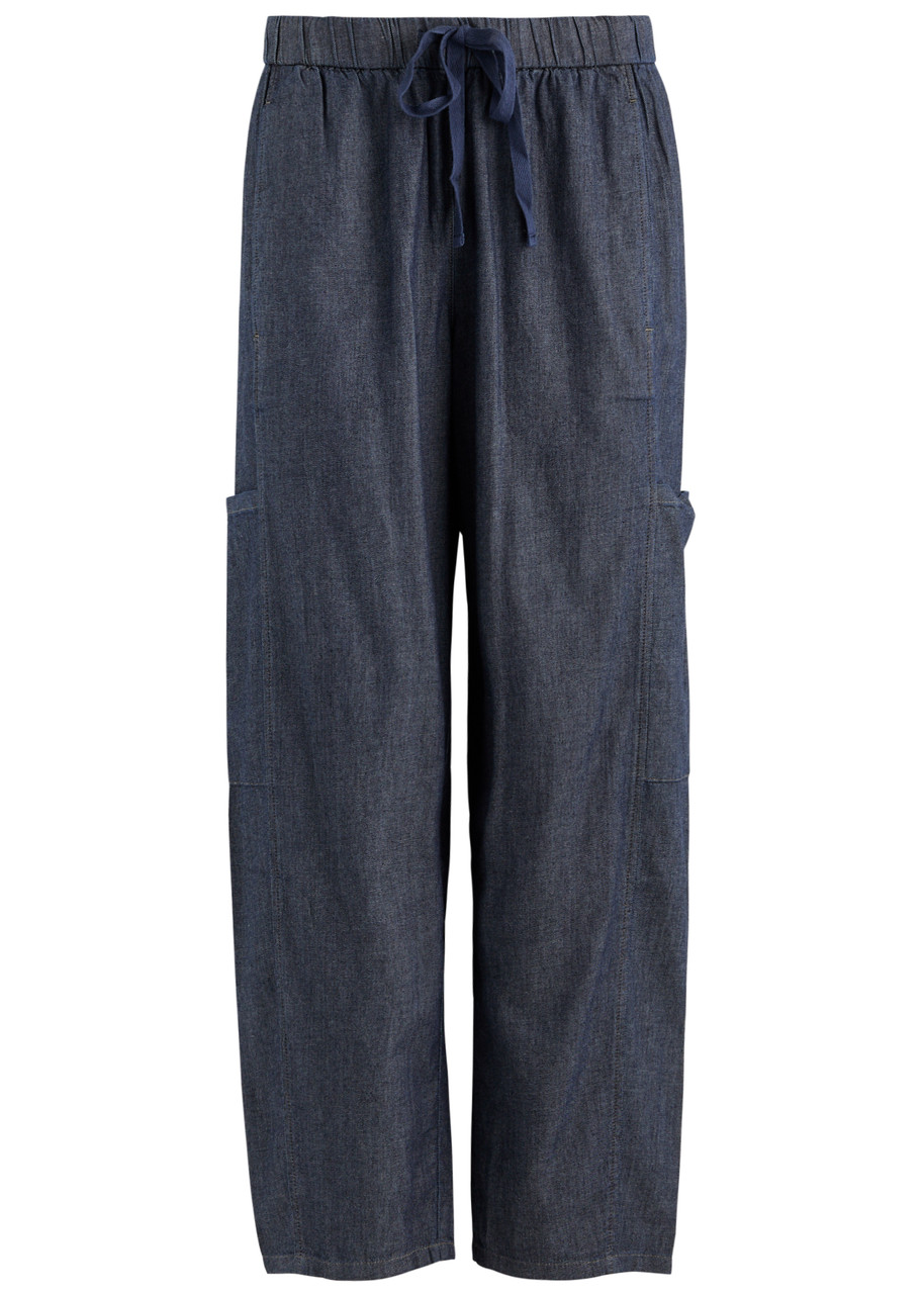 Eileen Fisher Chambray Cargo Trousers – Denim Eileen Fisher Chambray Cargo Trousers – Denim