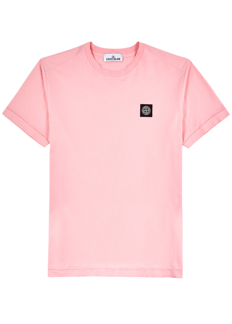 Stone Island Logo Cotton shirt – Pink Stone Island Logo Cotton shirt – Pink