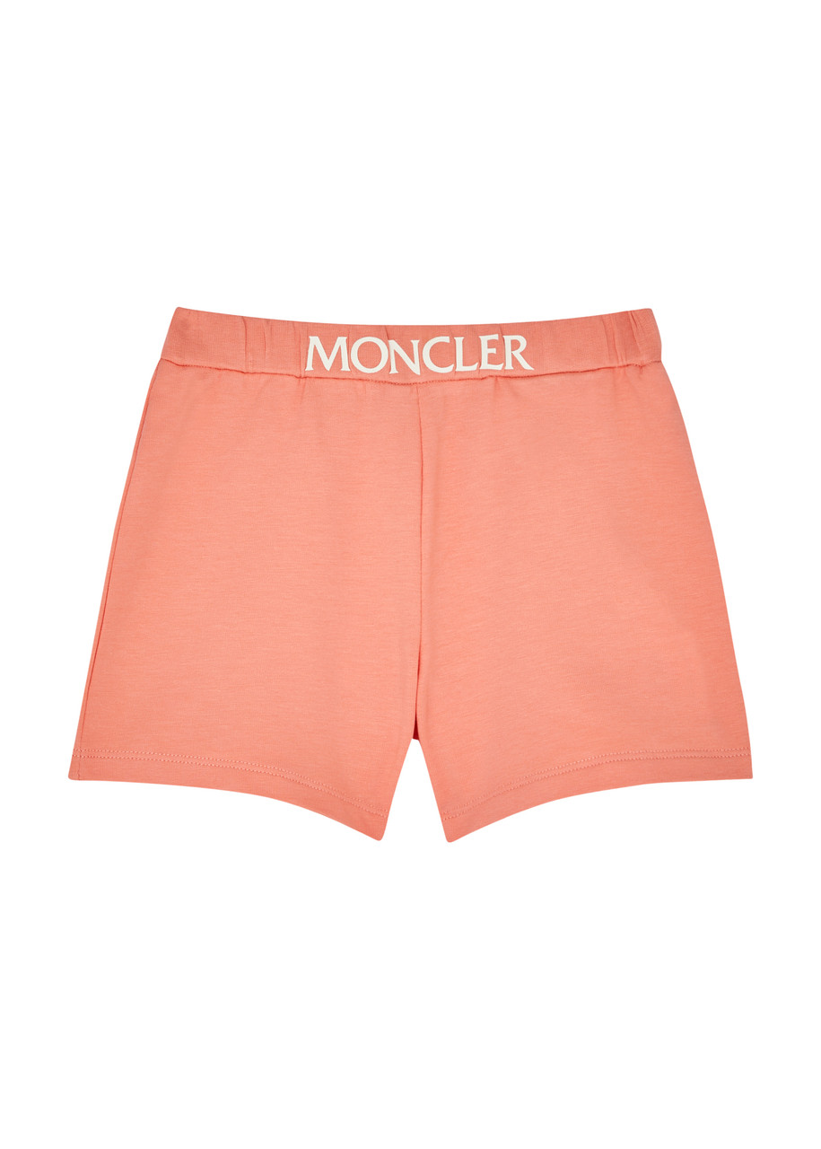 Moncler Kids Logo Stretch-cotton Shorts – Pink Salmon – Months Moncler Kids Logo Stretch-cotton Shorts – Pink Salmon – Months
