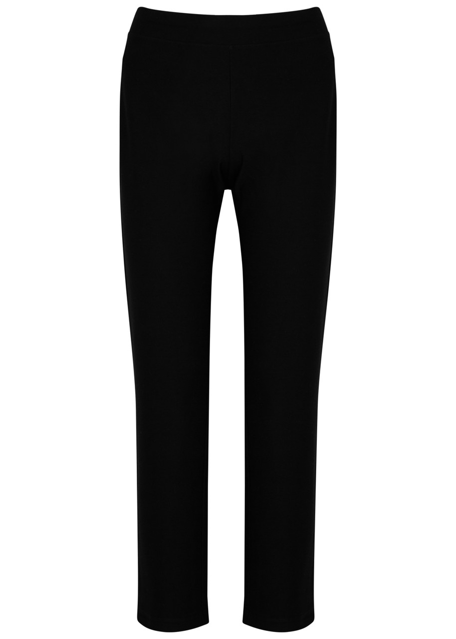Eileen Fisher Cropped Slim-leg Trousers – Black